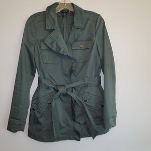 White House Black Market Safari Jacket w/Tie Belt
